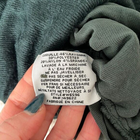 Walter Baker Dress Womens Size Small Green Gloriana Asymmetric Cut Out Ruched - Picture 8 of 8